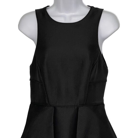 Tibi Open Back Peplum Dress Black 4 - Picture 8 of 14